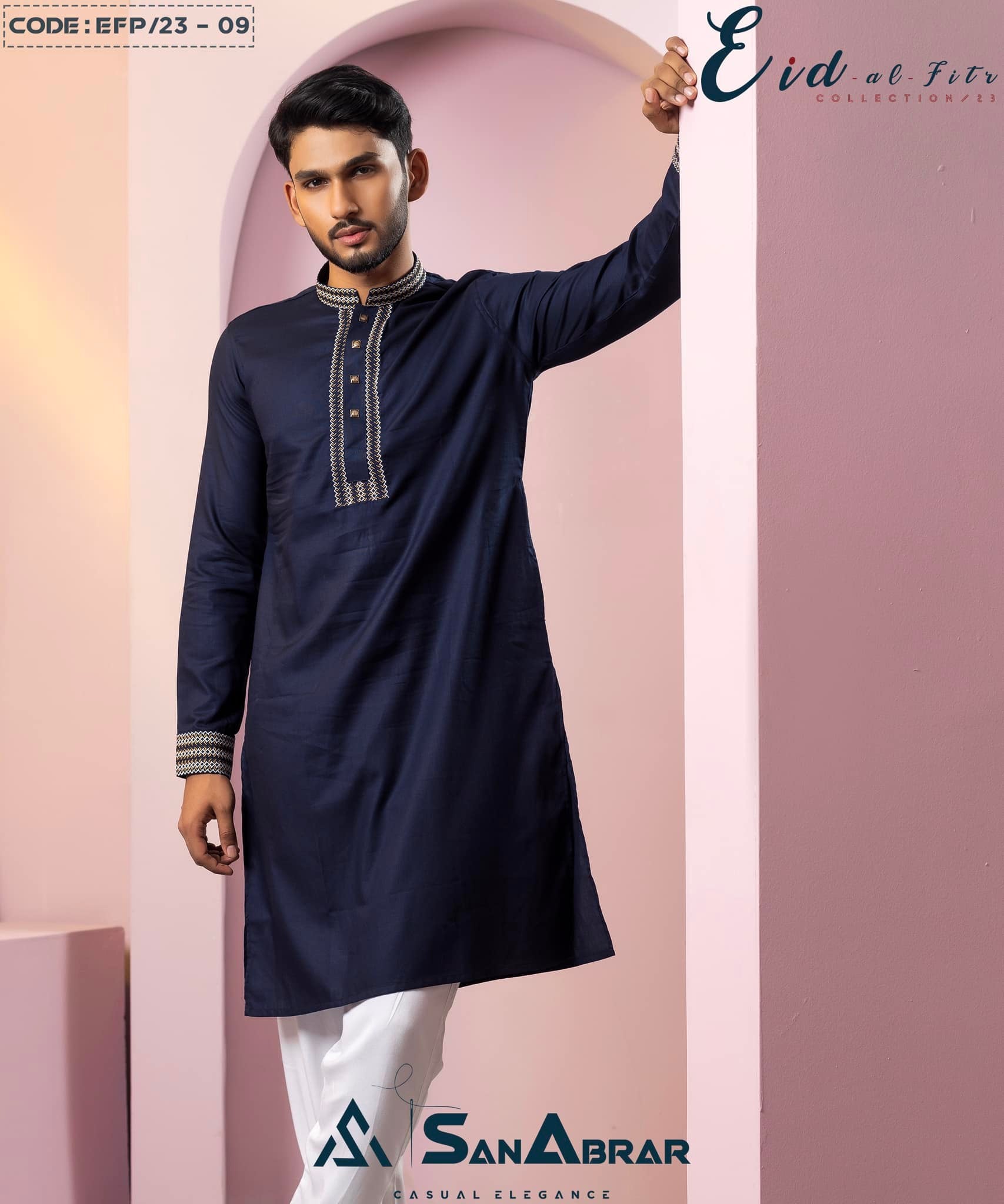 EID Signature Panjabi (Navy Blue)