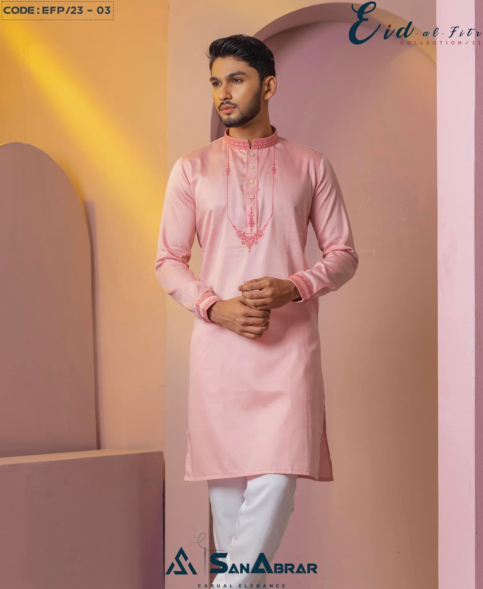 EID Signature Panjabi (Baby Pink)