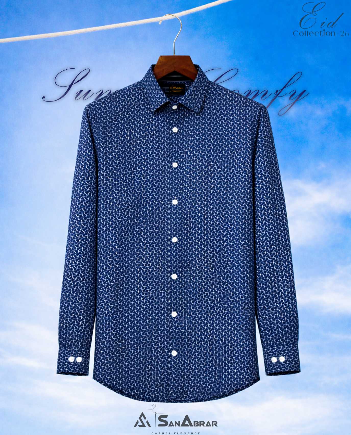 EID Collection Premium Full Sleeve Shirt (Blue)