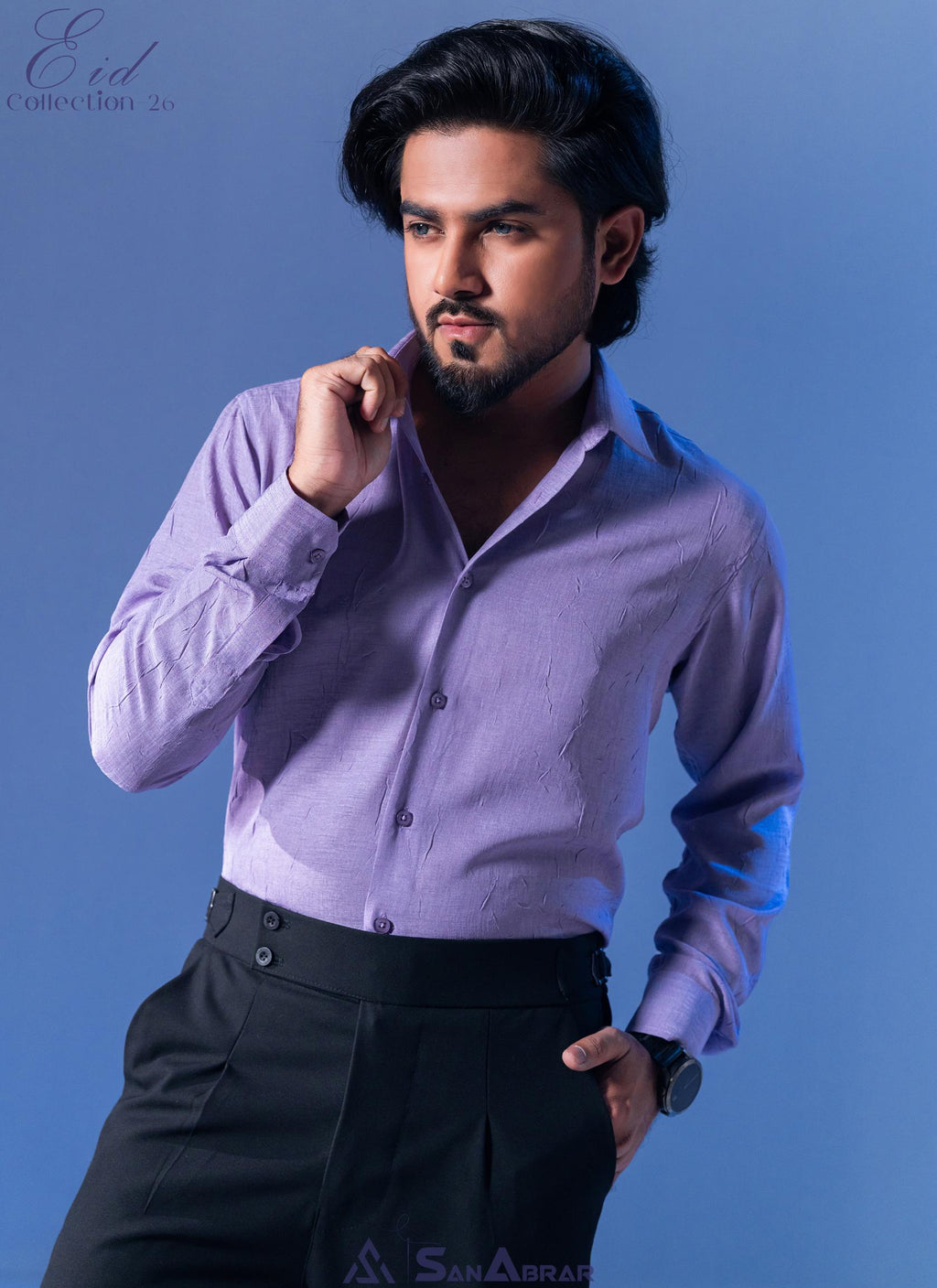 EID Collection Premium Full Sleeve Shirt Purple
