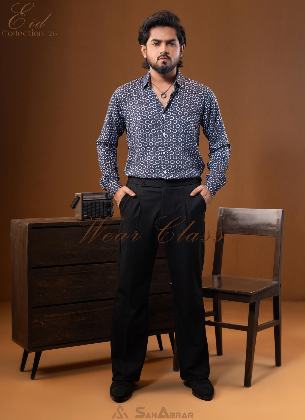 EID Collection Premium Full Sleeve Shirt Deep Blue