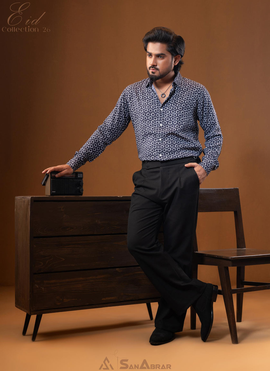 EID Collection Premium Full Sleeve Shirt Deep Blue