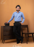 EID Collection Premium Full Sleeve Shirt Blue Stripe